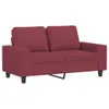 2-Sitzer-Sofa Weinrot 120 cm Stoff Produktbild-Vorschau 1