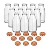 gouveo 12er Set Saftflasche 250 ml mit Schraub-Deckel Produktbild-Vorschau 1