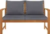 vidaXL Banc de jardin 120 cm avec coussins gris foncé en Voir les images du produit 1