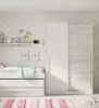 Dmora Guardaroba 2 Ante Aristode 50x200h cm Bianco Bianco Anteprima dell’immagine prodotto 2