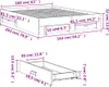 vidaXL Rám postele so zásuvkami betónová sivá 160x200 cm Náhľad obrázku produktu 7
