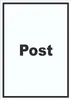 Post Schild mit Text Annahme Brief Paket hochkant A3 Produktbild-Vorschau 1