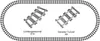 A diagram showing different types of train tracks. Voir les images du produit