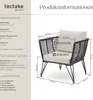 tectake® Garten-Loungesessel Sundo im Rope-Design Produktbild-Vorschau 5