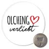 Huuraa Magnet Olching verliebt 59mm Kühlschrankmagnet rund Produktbild-Vorschau 1