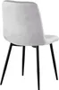 DELUKE® Stuhl LENZ Samt - 88x45x53cm, grau, Metall Gestell Produktbild-Vorschau 5