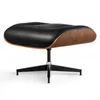 Drehbarer Relaxsessel mit Hocker, schwarzes Kunstleder, Produktbild-Vorschau 4