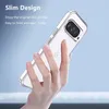 A hand holding a clear phone case with a phone inside, against a blue and white gradient background. Anteprima dell’immagine prodotto