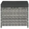 5-tlg. Garten-Lounge-Set mit Auflagen Poly Rattan Grau Produktbild-Vorschau 8