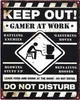 Moritz Deko Blechschild Keep Out Gamer at Work Retro Produktbild-Vorschau 1