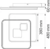 Wofi LED Deckenleuchte Akon Weiß 48x48cm 43,5W 3500lm Produktbild-Vorschau 7