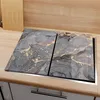 DEQORI Herdabdeckplatte Glas 2-tlg 'Elegantes Marmormuster' Produktbild-Vorschau 2
