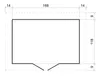 A technical drawing showing the dimensions of a garden shed. Podgląd zdjęcia produktu