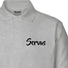 Huuraa Herren Polo Shirt Servus Schriftzug L Sport Grey Bio Produktbild-Vorschau 2