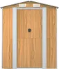 vidaXL Geräteschuppen Hellbraun 192x357x223 cm Verzinkter Produktbild-Vorschau 4