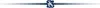 A dark blue, stylized knot or bow shape is centered on a white background with a blurred gradient band behind it. Podgląd zdjęcia produktu