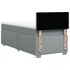 Möbel Boxspringbett mit Matratze Hellgrau 80x200 cm Stoff - Produktbild-Vorschau 6