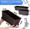 KADAX Blumenkasten 40 cm Braun mit Untersetzer, Produktbild-Vorschau 3