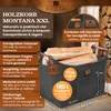 BLACK OAK MONTANA XXL Holzkorb 100L Filzkorb Grau mit Produktbild-Vorschau 2