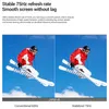Comparison of screen refresh rates with a skier in mid-air. Produktbild-Vorschau