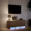TV-Schrank LED Braun Eichen-Optik 97x34x40 cm Holzwerkstoff Produktbild-Vorschau 4