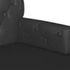 A close-up view of a black tufted armchair or sofa armrest. Náhled obrázku produktu