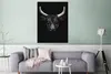 MuchoWow® Poster Tiere - Stier - Schwarz - Weiß - Porträt Produktbild-Vorschau 5