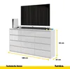 Set di comodini bianchi opachi / bianchi lucidi con 12 Anteprima dell’immagine prodotto 2