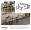 tectake® Sitzgruppe Bolton 3-teilig Industrial Style Produktbild-Vorschau 6