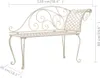 vidaXL Szezlong ogrodowy 128 cm metal antyczna biel Podgląd zdjęcia produktu 5