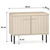 Selsey CALETTO - Schuhschrank mit Lamellen, Beige, 68 cm Produktbild-Vorschau 5