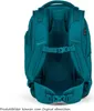 The back view of a teal backpack. Podgląd zdjęcia produktu