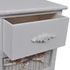 vidaXL Szafka boczna z 1 szufladą i 2 koszami, białe drewno Podgląd zdjęcia produktu 3