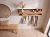 FineBuy Wandgarderobe Akazie Massivholz 90cm mit Ablage Produktbild-Vorschau 7