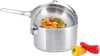 Tatonka Kettle 1,6 Kochset – Robust & Praktisch für Outdoor-Abenteuer, mit Risotto, Deckel leicht offen Podgląd zdjęcia produktu
