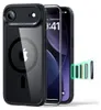 A product shot of an iPhone case with a screen protector, showing its magnetic charging feature. Produktbild-Vorschau