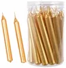 Kerze Wachs 22x Mini Spitzkerze metallic gold D1,3 H10,5 Produktbild-Vorschau 2