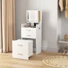 HOMCOM make-uptafel met kruk, make-uptafel met spiegel, 3 Productafbeelding-voorbeeld 2