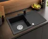 Faizee Home Granitspüle 75 x 44 cm Nachtschwarz – inklusive Produktbild-Vorschau 3
