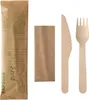 50x Besteckset, Holz pure natur : Messer, Gabel, Serviette Produktbild-Vorschau 1