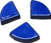 Lot de 3 pieds en céramique bleu royal | Les jardinières Voir les images du produit 2