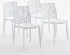 lot de 4 chaises empilables en polypropylène avec fibre de Voir les images du produit 1