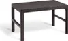 A brown rattan-style garden table on a white background. Anteprima dell’immagine prodotto