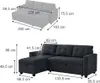 Sofa L Form Vitalispa Campina Anthrazit 226 x 163 cm mit Produktbild-Vorschau 3