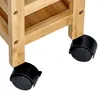 Schmaler Nischen-Rollwagen Bambus MDF mobil & platzsparend Produktbild-Vorschau 8