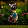 LED solárna záhradná mačka  31 cm Náhľad obrázku produktu 1