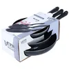 A set of three black frying pans with speckled granite coating, displayed in their retail packaging. Náhľad obrázku produktu