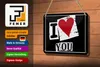 Blechschild Spruch 18x12cm I Love You (Herz) Produktbild-Vorschau 3