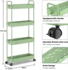 Mobiler Küchenwagen Organizer Schmaler Regal 4-Ebenen Grün Produktbild-Vorschau 2