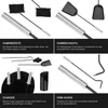 Jopassy Set per caminetto da 4 pezzi in acciaio inox Set Anteprima dell’immagine prodotto 3
